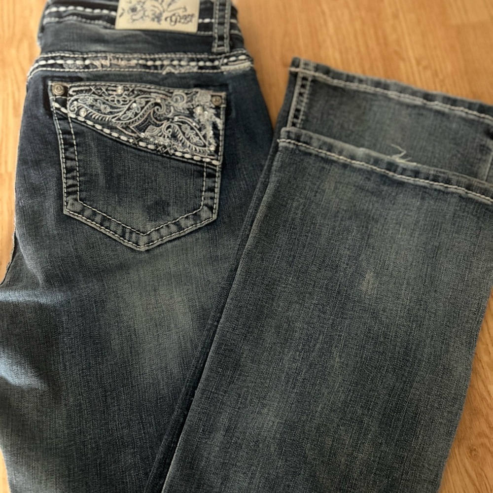 Grace Women's Boot Cut Jeans in Blue